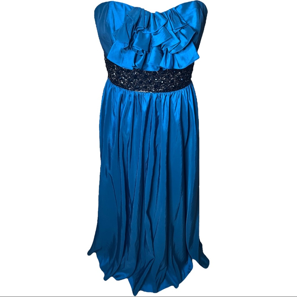 🥂Flirt by Maggie Sottero Gown, Dusty Blue Dress for Ball, Prom Dress, Formal